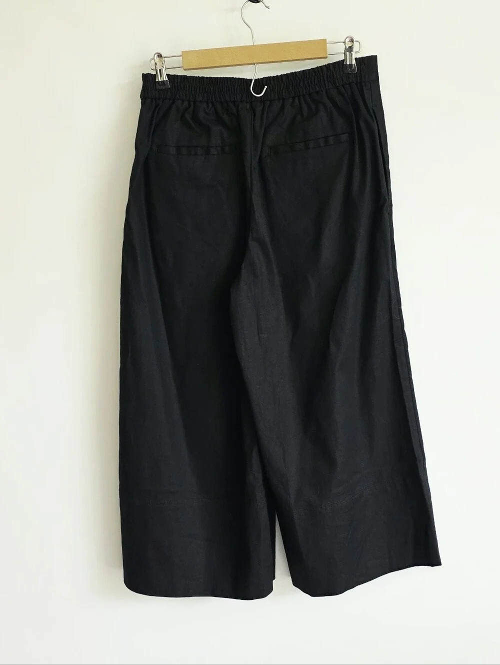 Banana Republic Anyday Wide-Leg High-Rise Linen-Blend Cropped Pant Women Size M
